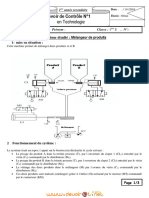 Devoir de Contrôle N°1 - Technologie Mélangeur de Produits - 1ère AS (2009-2010) MR Raouf Ouardi