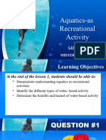 Lesson 1 - Aquatics-Recreational Activity