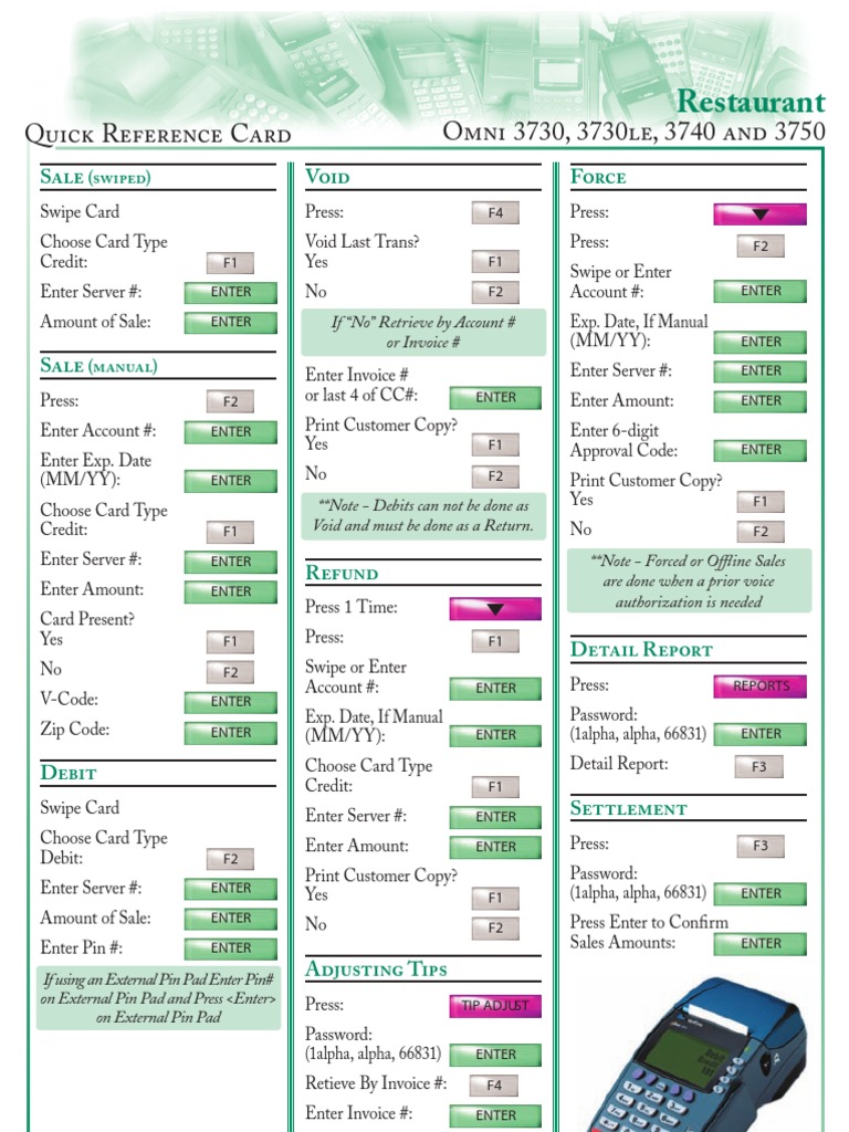 Omni 3750 Quick Reference Guide | PDF | Computers