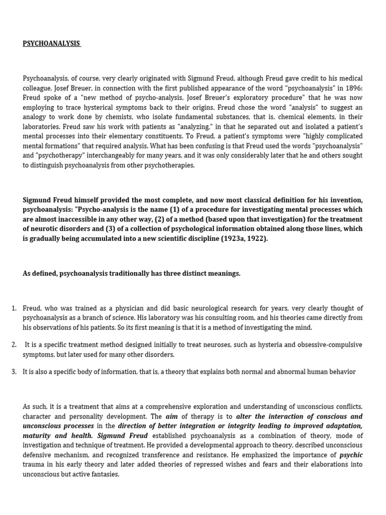 Psychoanalysis F Pdf Psychoanalysis Id