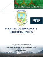 Manual de Procesos y Procedimientos - Gamea 2012 (RM 792-2012)