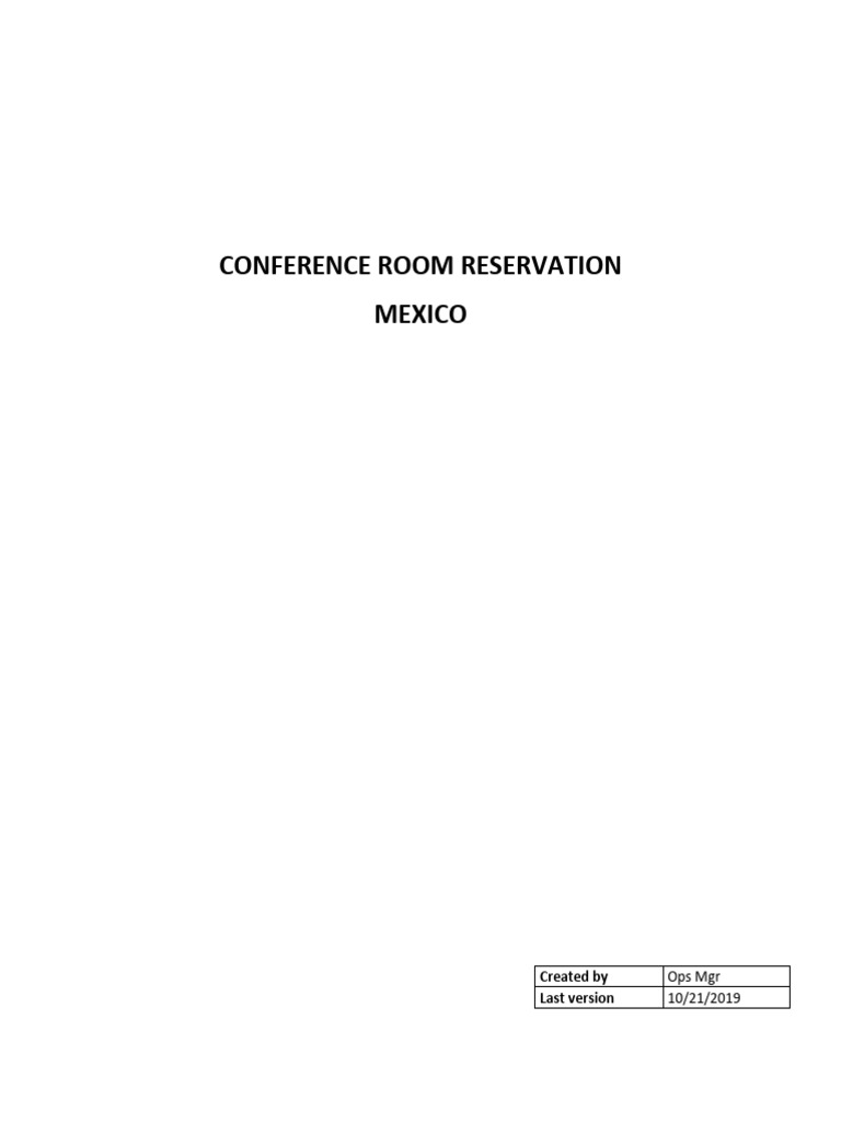 CONFERENCE ROOM RESERVATION PDF