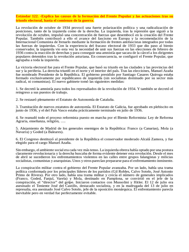Estándar 122 | PDF | Gobierno de españa | España franquista