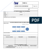 Form 11 Reporte de No Conformidades