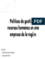 Taller 3. Políticas de Gestión de Recursos Humanos en Una Empresa de La Región.