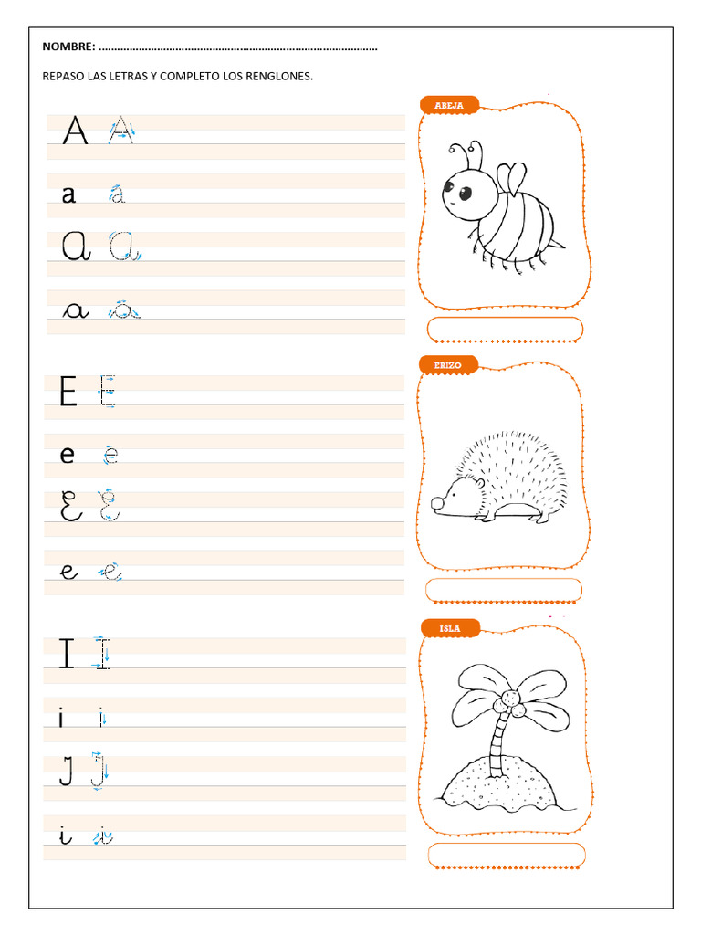 Repaso de Letras y Completar Rangos | PDF