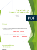 Generalidades en Ortopedia y Traumatología