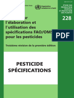 Manuel Sur L'élaboration Et L'utilisation Des Spécifications FAO/OMS Pour Les Pesticides