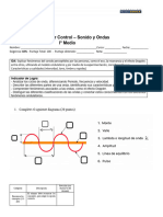 Evaluación Control N°1 - II° Medio Sonido y Ondas 2.0