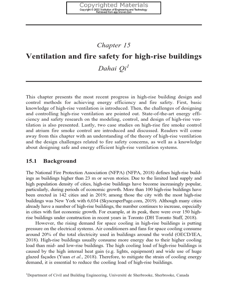High-Rise Ventilation & Fire Safety Insights | PDF | Ventilation ...