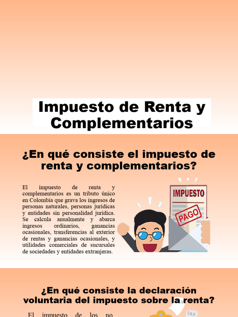 Impuesto de Renta y Declaración 2023 | PDF | Impuestos | Impuesto sobre ...