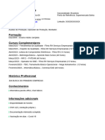 CV - Modelo Atualizado - Primeiro Emprego