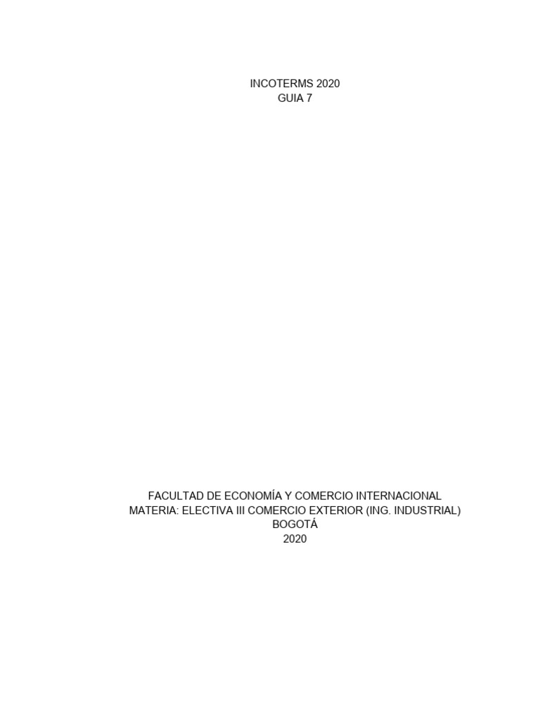 Guia 7 | PDF | Comercio | Economias