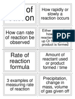 Chemisty Edexcel Unit 7 - Rates of Reaction and Energy Changes