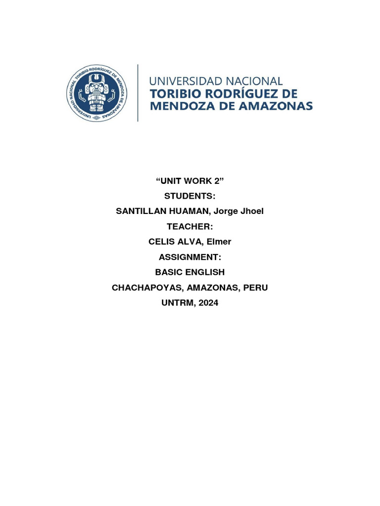Unit Work 2 | PDF