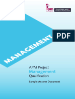 APM Project Management Qualification Sample Answer Document 2021 v1