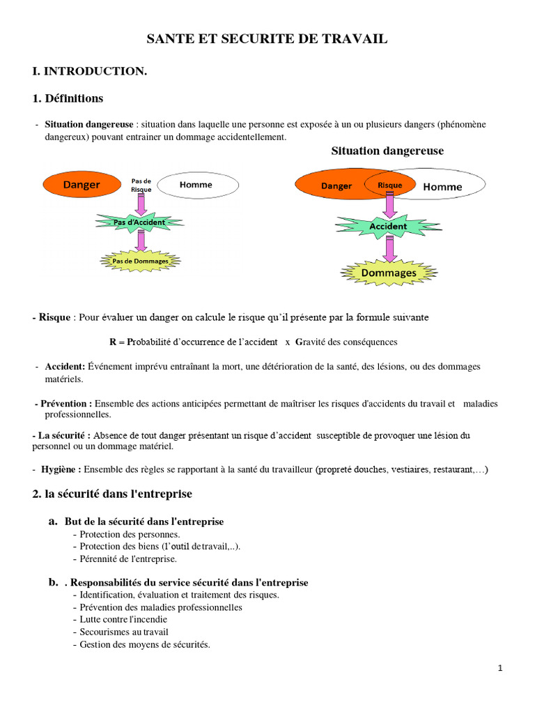 Sécurité et prévention des risques au travail | PDF | Risque | Effet de ...