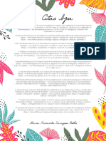 Documento A4 Hoja Decorada Mis Notas Floral Rosa Verde y Amarillo