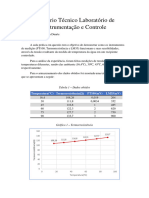 Relatório Técnico Laboratório de Instrumentação e Controle