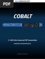 Aqua Broadcast Cobalt c100 Datasheet 271123