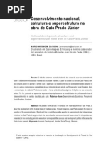 Desenvolvimento nacional,  estrutura e superestrutura n obra de Caio Prado Júnior
