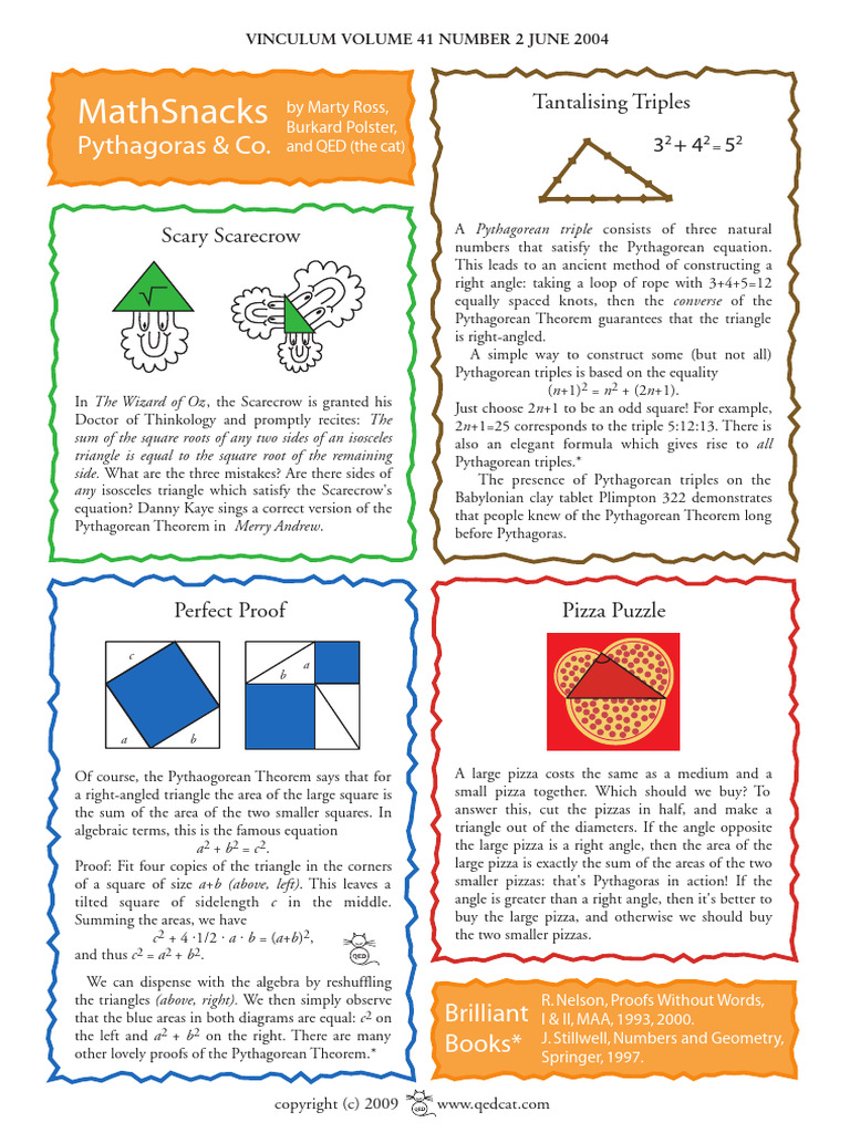 Mathsnacks02 Pythagoras | PDF | Elementary Mathematics | Geometry