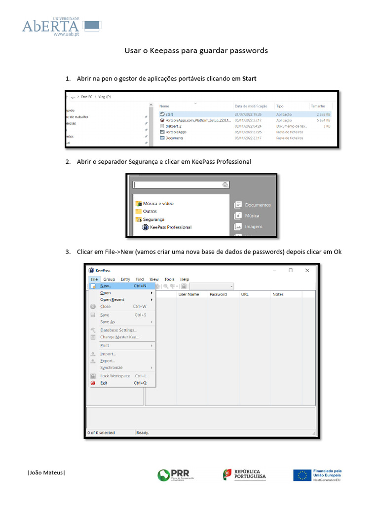 Usar o Keepass para Guardar Passwords | Download grátis PDF | Senha ...