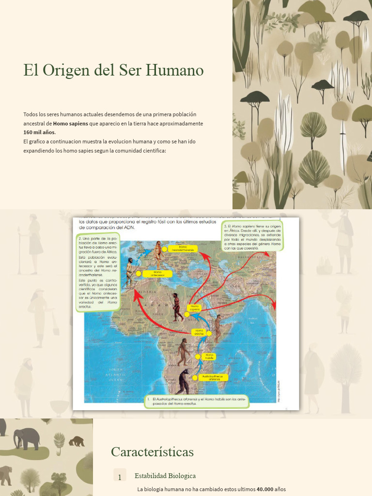 Origen y Evolución del Ser Humano | PDF | Ciencias sociales