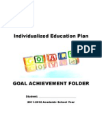 Individualized Education Plan Folder Cover