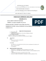 Fiche N°1 de TD Droit Const 2