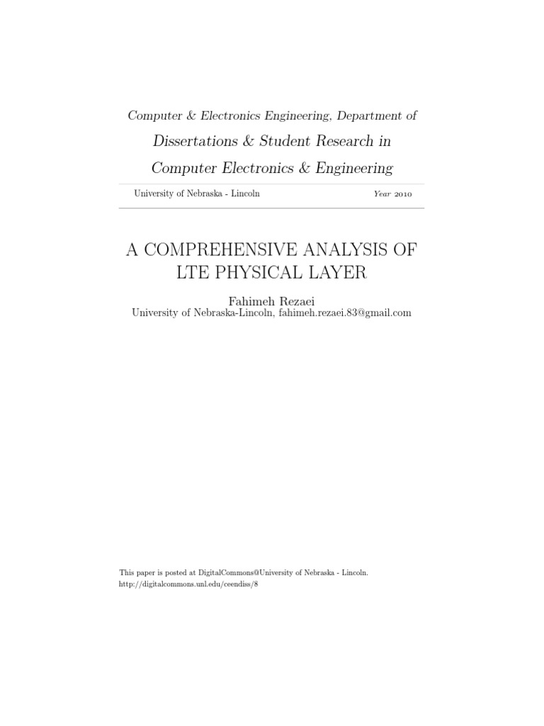 A Comprehensive Analysis of LTE Physical Layer | PDF | High Speed ...