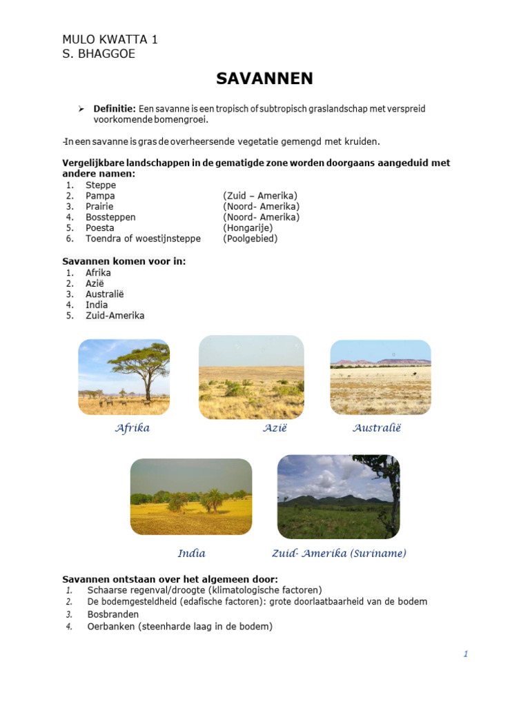 Les 4. Savannen PDF | PDF, image size:768x1024