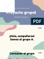 Morado y Verde Animado Patrón Abstracto Proyecto de Grupo Presentación de Educación