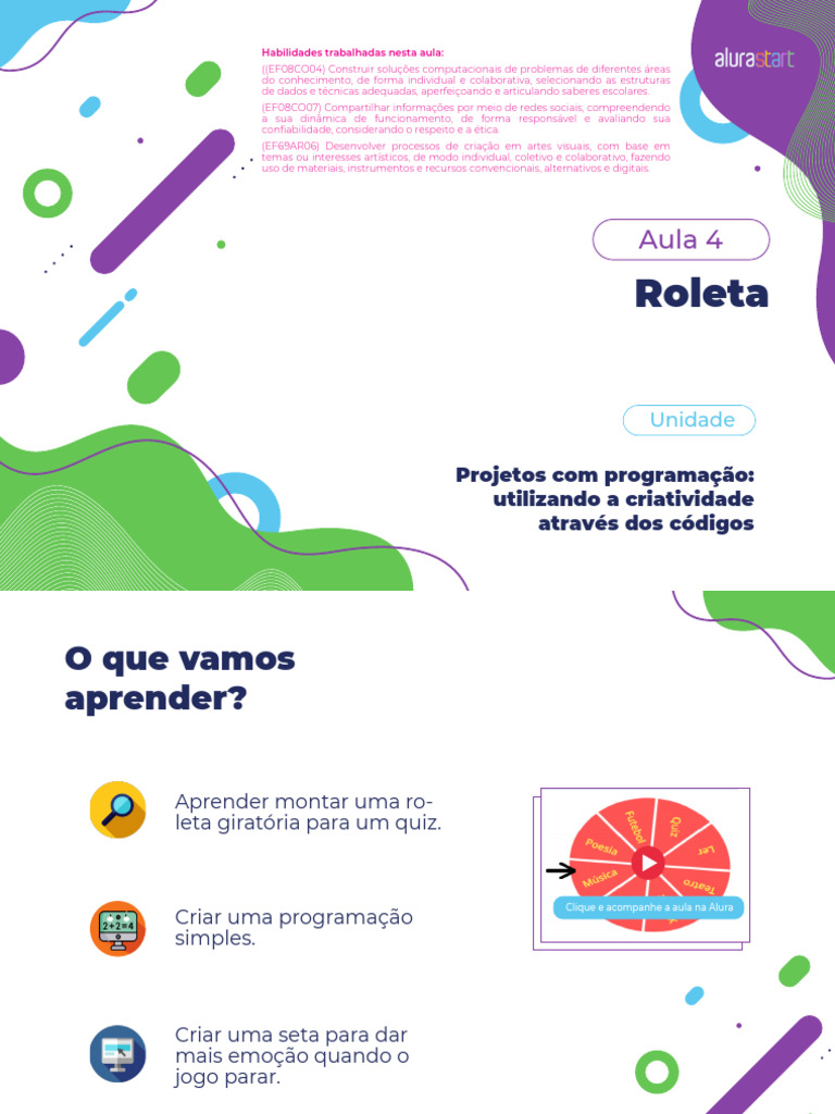 Projetos Com Programação Utilizando A Criatividade Através Dos Códigos ...