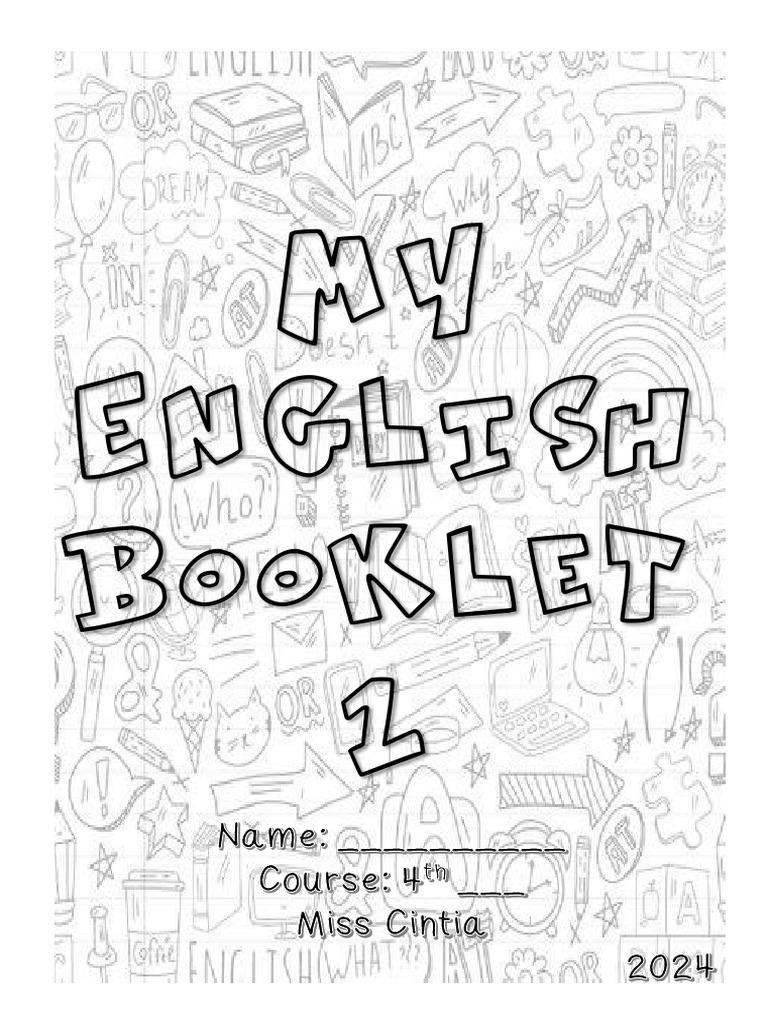English Booklet for Activities and Coloring | PDF