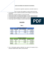 Estudio de caso. Aplicación de métodos de valuación de inventarios