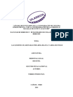 las lesiones ocasionadas por arma blanca y arma de fuego