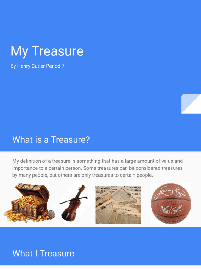 The Value of Personal Treasures | PDF
