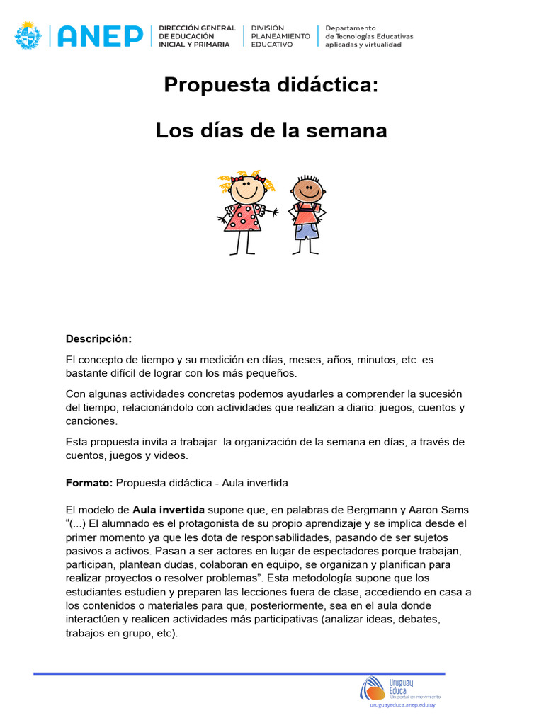 Aprendiendo los Días de la Semana | PDF | Aprendizaje | Cognición