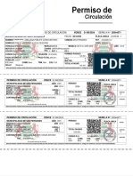 Comprobante de Pago de Permiso de Circulación SERIE A #20244571