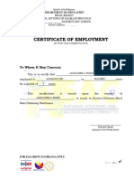 Certificate of Employment - v2024