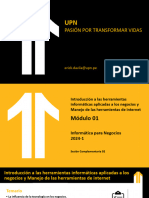 S02M01 - Presentación - Introducción A Las Herramientas Informáticas Aplicadas A Los Negocios y Manejo de Las Herramientas de Internet