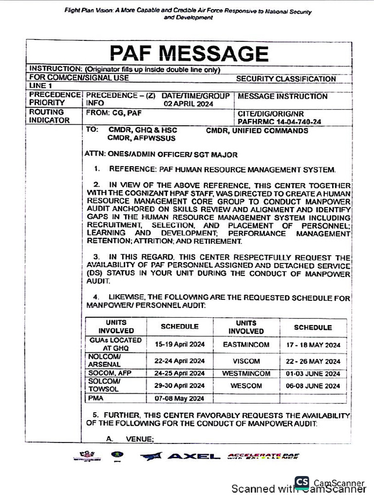 Paf MSG Pafhrmc 14-04-740-24 | PDF | Military Personnel | Military Of ...