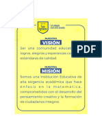 Mision y Vision - Valores y Principios