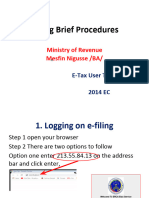 E-Filing Brief Procedures