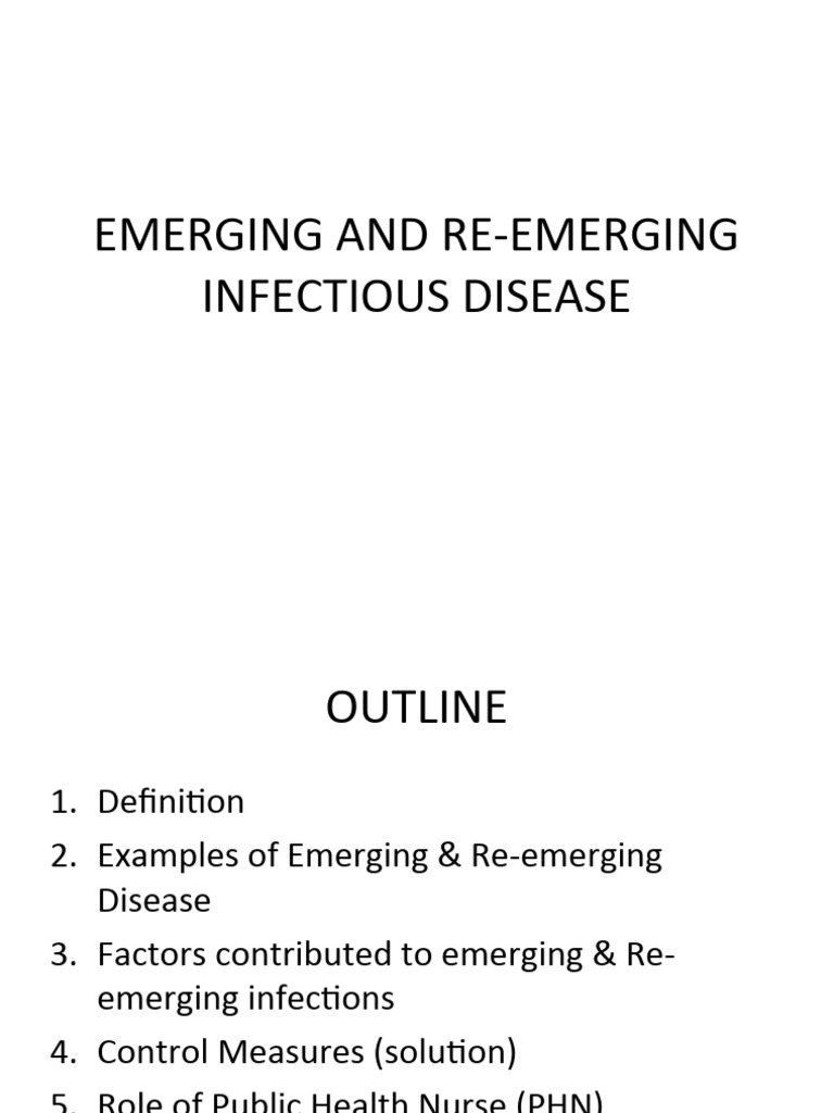 Emerging and Re-emerging Infectious Diseases | PDF | Infection | Influenza