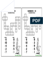 Numbers crossword