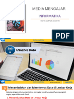 Materi Informatika Kelas VIII Bab VI Analisis Data Aplikasi Pengolah Angka