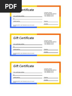 Gift Certificate