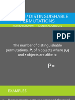 Distinctinguishable and circular permutation